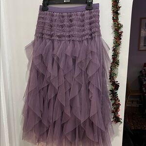 Elegant Purple Tulle Skirt